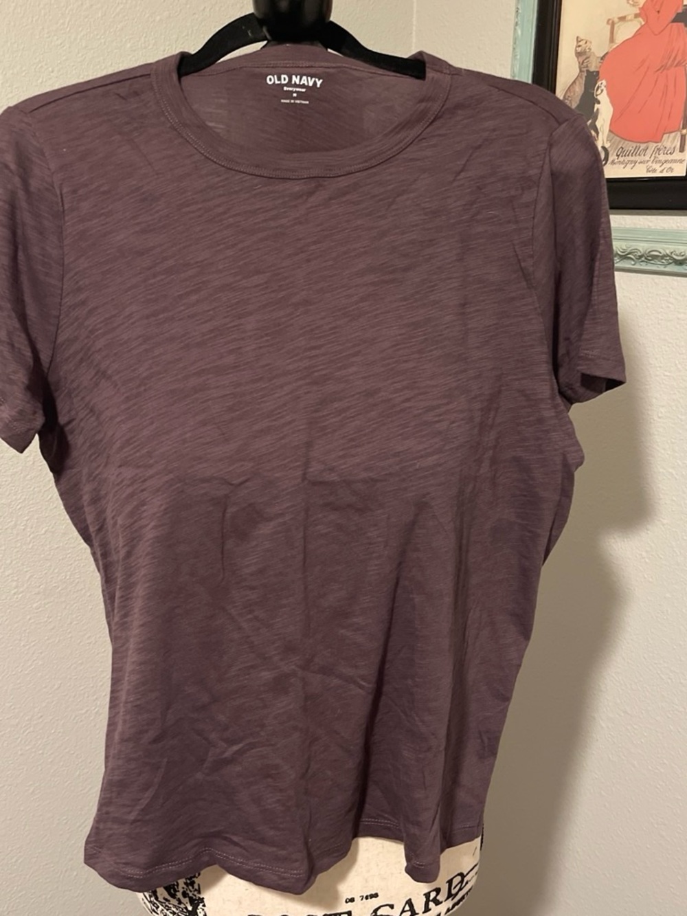 Old Navy Plum Heather Short Sleeve Crewneck Tee
